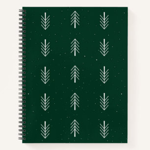 Minimalistisches Pine Leaf Muster Spiral Notebook Notizbuch