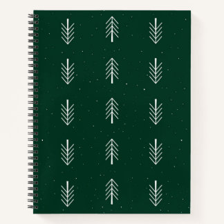 Minimalistisches Pine Leaf Muster Spiral Notebook Notizbuch