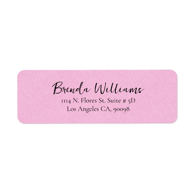 Minimalistisches Pink Linen Textur Weiße Schrift (Vorne)