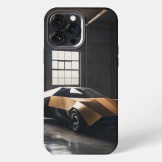 "Minimalistisches polygonales Auto: Rick Owens tri iPhone 13 Pro Max Hülle