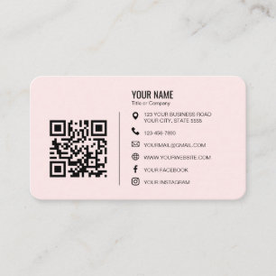 Minimalistisches professionelles Firmenlogo QR-Cod Visitenkarte