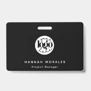 Minimalistisches professionelles schwarzes Geschäf Ausweis