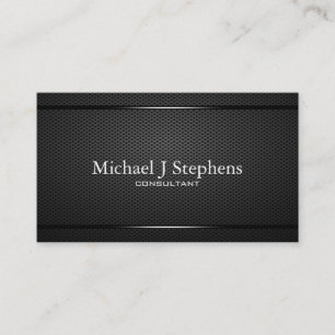 Minimalistisches professionelles schwarzes Metall  Visitenkarte
