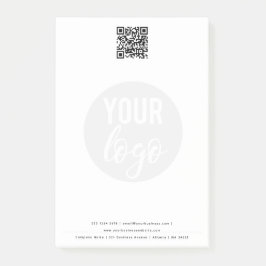 Minimalistisches QR-Code-Business-Logo Post-it Klebezettel