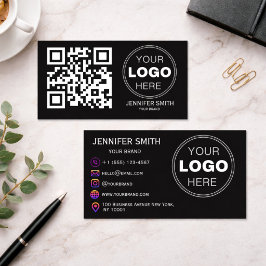 Minimalistisches QR-Code professionelles Design Visitenkarte