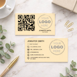 Minimalistisches QR-Code professionelles Design Visitenkarte