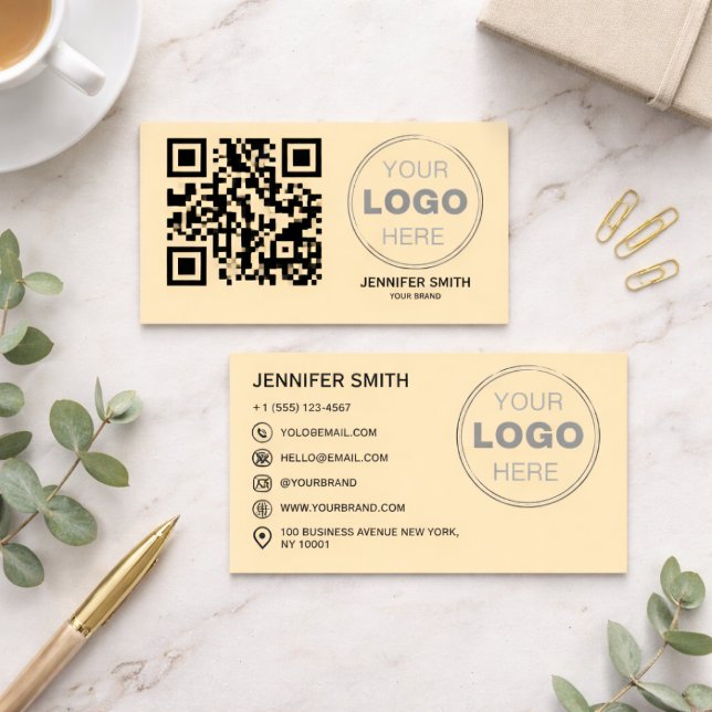 Minimalistisches QR-Code professionelles Design Visitenkarte (Minimalist QR Code Professional Design Business Card
)
