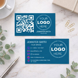 Minimalistisches QR-Code professionelles Design Visitenkarte