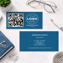 Minimalistisches QR-Code professionelles Design Visitenkarte