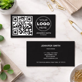 Minimalistisches QR-Code professionelles Design Visitenkarte