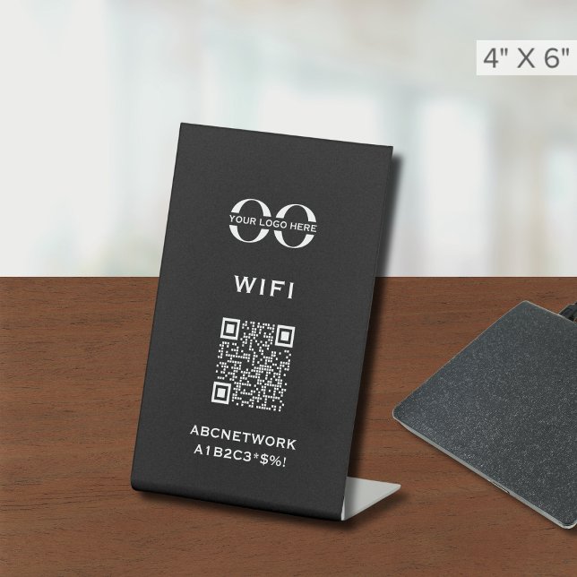 Minimalistisches QR-Logo für Wi-Fi-Zugriff Sockelschild (Von Creator hochgeladen)