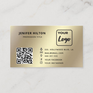 Minimalistisches QR-Logo Visitenkarte