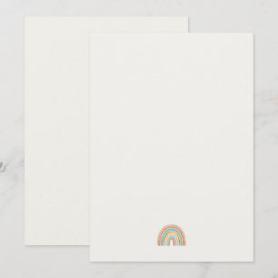 Minimalistisches Rainbow-Geschirr Moderne Note C Dankeskarte