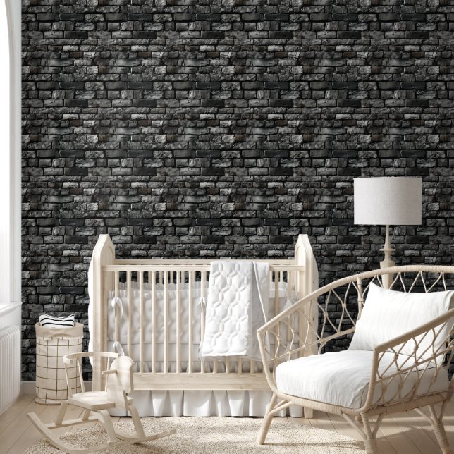 Minimalistisches realistisches Rustikales Black Br Tapete (Kinder)