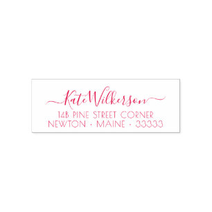 Minimalistisches Red Holiday Script Permastempel