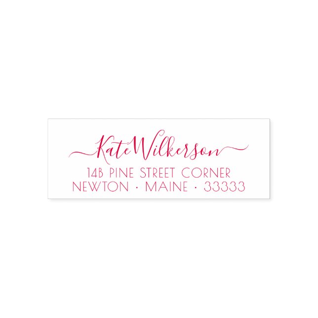 Minimalistisches Red Holiday Script Permastempel (Design)