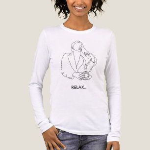 Minimalistisches Relax-Sketch-Shirt – Einfache ele Tri-Blend Shirt