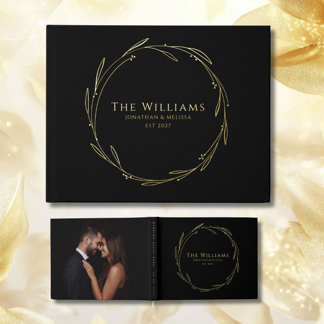 Minimalistisches Retro Foil Guest Book Foto Gästeb Gästebuch (Von Creator hochgeladen)