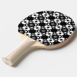 Minimalistisches Retro-Karamuster – monochromes De Tischtennis Schläger
