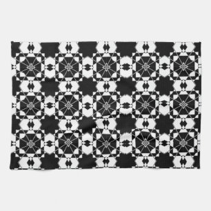 Minimalistisches Retro-Karomuster – monochromes De Geschirrtuch