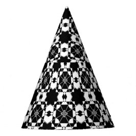 Minimalistisches Retro-Karomuster – monochromes De Partyhütchen