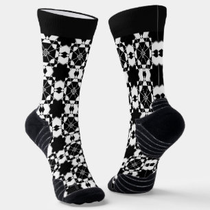 Minimalistisches Retro-Karomuster – monochromes De Socken