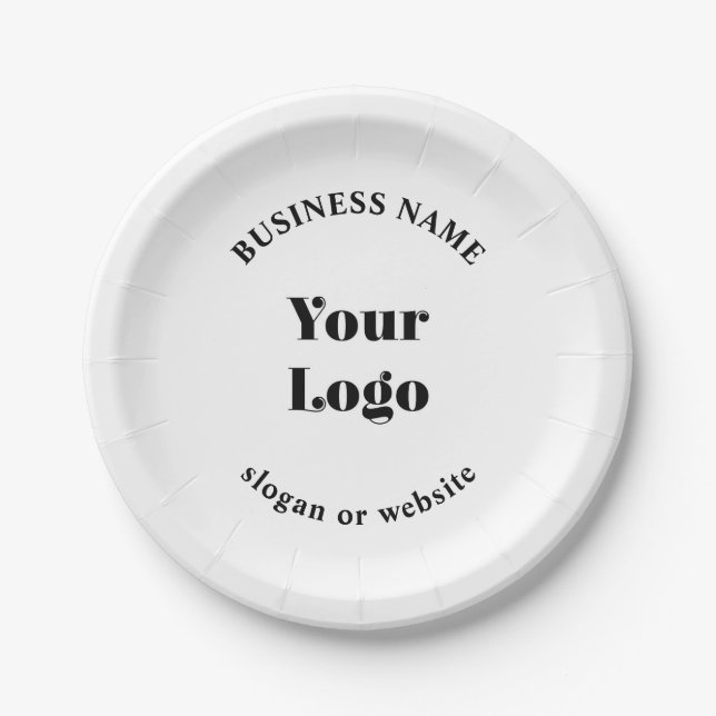Minimalistisches Retro-Modern-Template für Ihr Log Pappteller (Vorderseite)