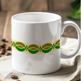 Minimalistisches Retro-Muster anpassbar Kaffeetasse