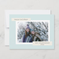 Minimalistisches Retro Pastel Blue Custom Foto