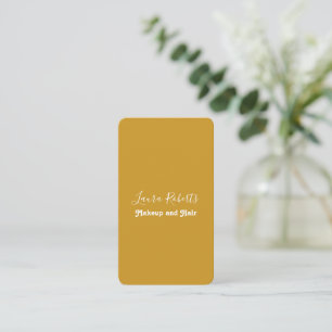Minimalistisches Retro-Senfgelb Visitenkarte