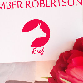 Minimalistisches Rindfleisch Hochzeitsgäste - Ausw Gummistempel