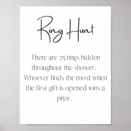 Minimalistisches Ring Hour Game Poster