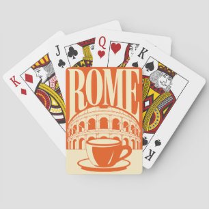 Minimalistisches Rom Italien Kolosseum Reise Kunst Spielkarten