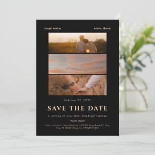 Minimalistisches Romantik-Filmposter Hochzeitsfest Save The Date