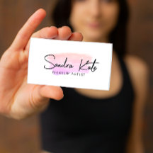 Minimalistisches Rosa-Aquarell-QR-Code-Beauty-Make