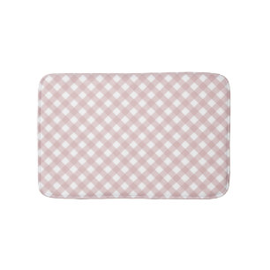 Minimalistisches rosa Farbmuster Kariert Badematte