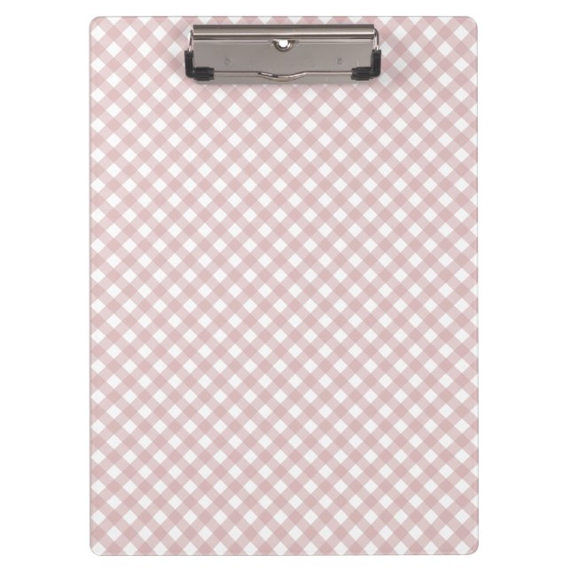 Minimalistisches rosa Farbmuster Kariert Klemmbrett (Vorderseite)