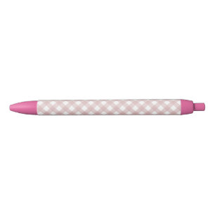 Minimalistisches rosa Farbmuster Kariert Kugelschreiber