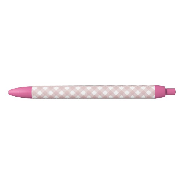 Minimalistisches rosa Farbmuster Kariert Kugelschreiber (Vorderseite)