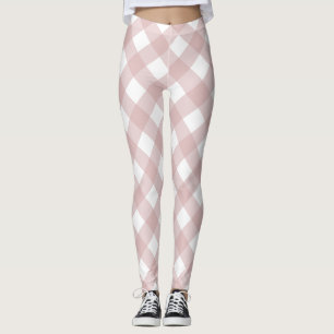 Minimalistisches rosa Farbmuster Kariert Leggings