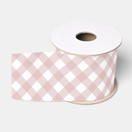 Minimalistisches rosa Farbmuster Kariert Ripsband