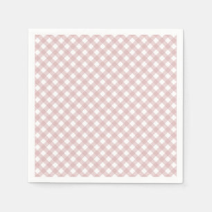 Minimalistisches rosa Farbmuster Kariert Serviette