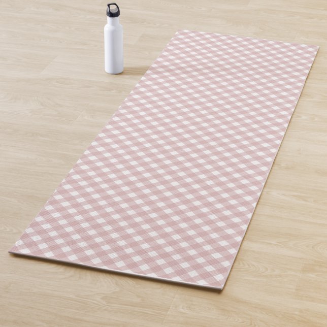 Minimalistisches rosa Farbmuster Kariert Yogamatte (Beispiel)