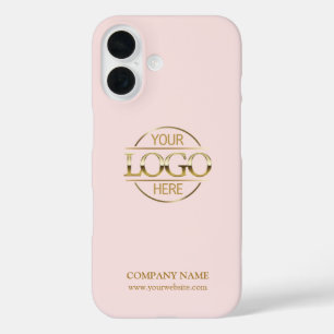 Minimalistisches rosa Firmenlogo für Werbezwecke iPhone 16 Hülle