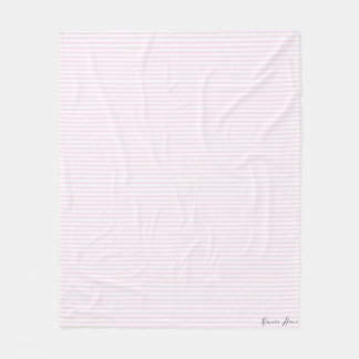 Minimalistisches Rosa gestreiftes Kuschel-Decke Fleecedecke