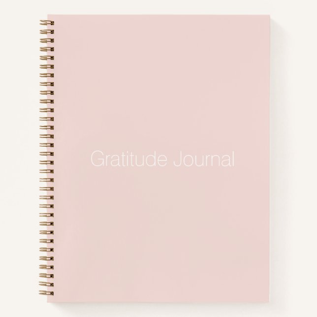Minimalistisches Rosa Gezeitenblatt Notizbuch (Vorderseite)