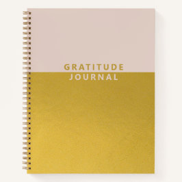Minimalistisches Rosa Gold Foil Dankesblatt Notizbuch