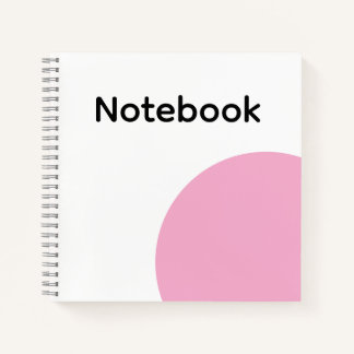Minimalistisches rosa Kreis-Notizbuch Notizbuch