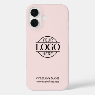Minimalistisches rosa Promotion-Unternehmens-Logo iPhone 16 Hülle