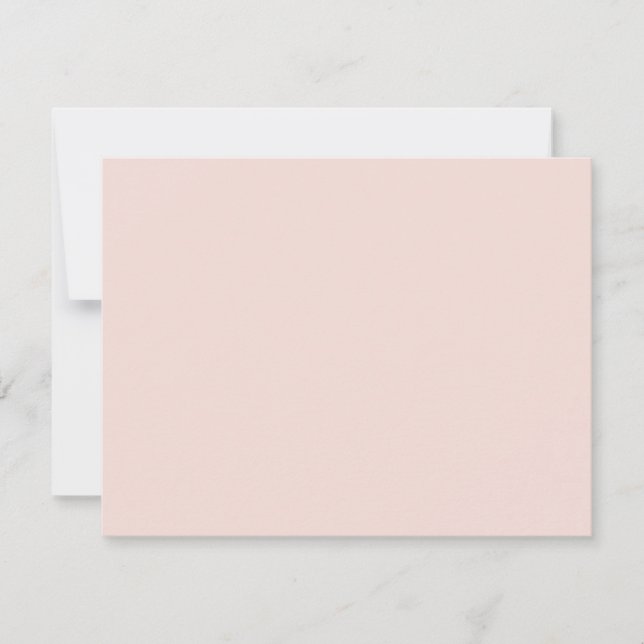Minimalistisches Rosa, schlicht elegant und elegan Mitteilungskarte (Vorderseite)
